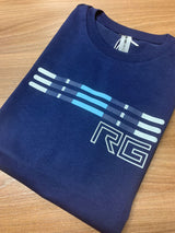 T-shirt bambino blu in cotone con logo RG