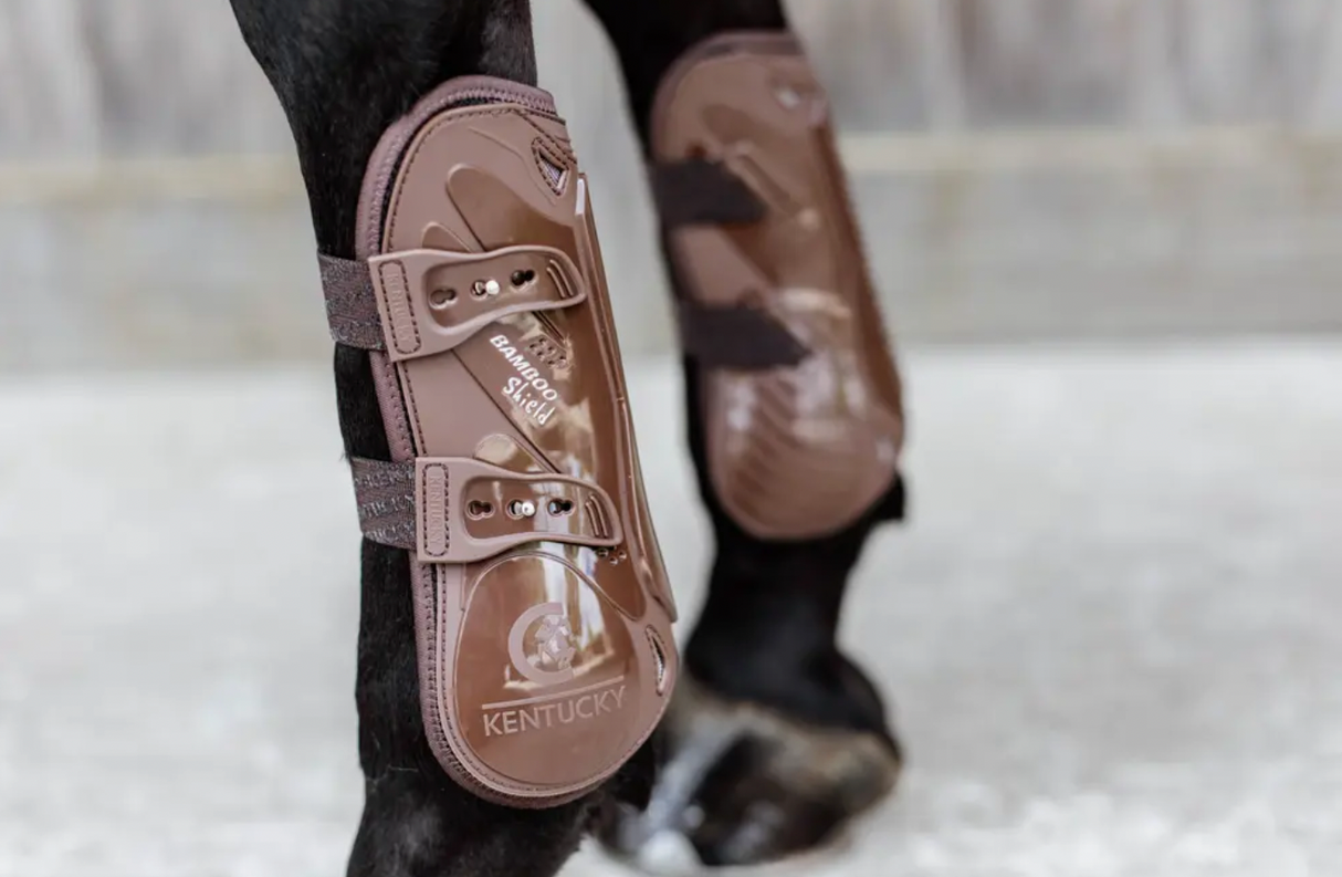 Stinchiere tendon boots bamboo elastic marrone Kentucky