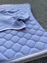 Completo sottosella e cuffia con grip lilla e bordo bianco Kentucky