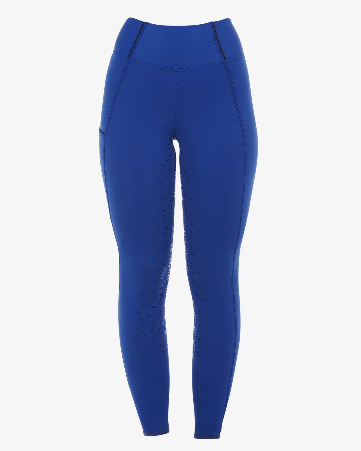 Leggings donna Equestro full grip con logo sodalite blue