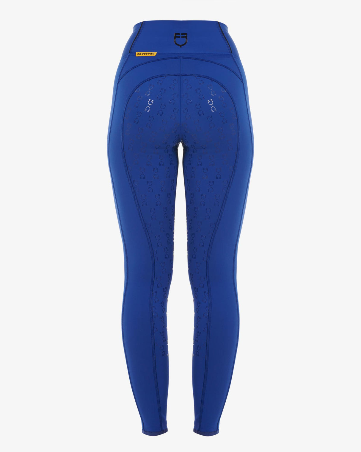 Leggings donna Equestro full grip con logo sodalite blue