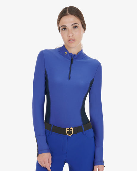 Polo slim fit da allenamento donna Equestro