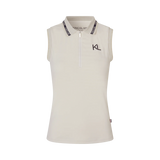 Polo senza maniche in piqué da donna KLNaira beige