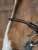 Testiera Dy'On Braided Flash Noseband nera