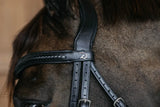 Testiera Dy'On Plaited Flash Noseband with Pull Nero