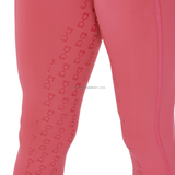 Leggings bambina Equestro full grip con logo sun kissed coral