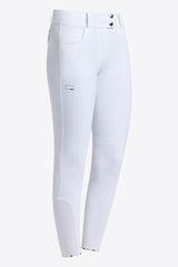 Pantaloni donna Rider's Gene a vita alta con tasche bianchi