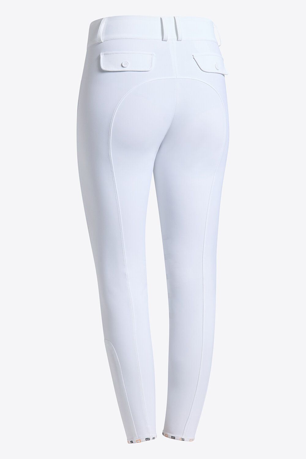 Pantaloni donna Rider's Gene a vita alta con tasche bianchi