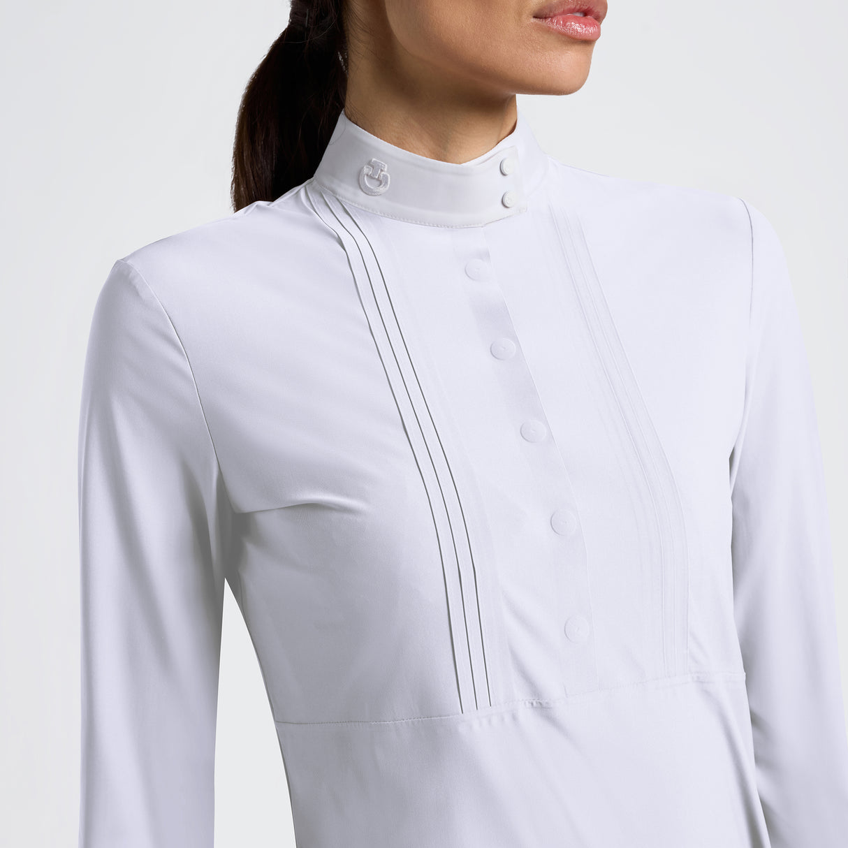 Camicia da gara Donna Cavalleria Toscana a Maniche Lunghe con Pettorina Termonastrata