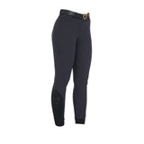 Pantaloni donna slim fit grip con logo Equestro navy blu