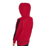 Felpa bambina full zip con pile interno rosso Equestro