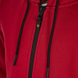 Felpa bambina full zip con pile interno rosso Equestro