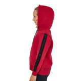 Felpa bambina full zip con pile interno rosso Equestro