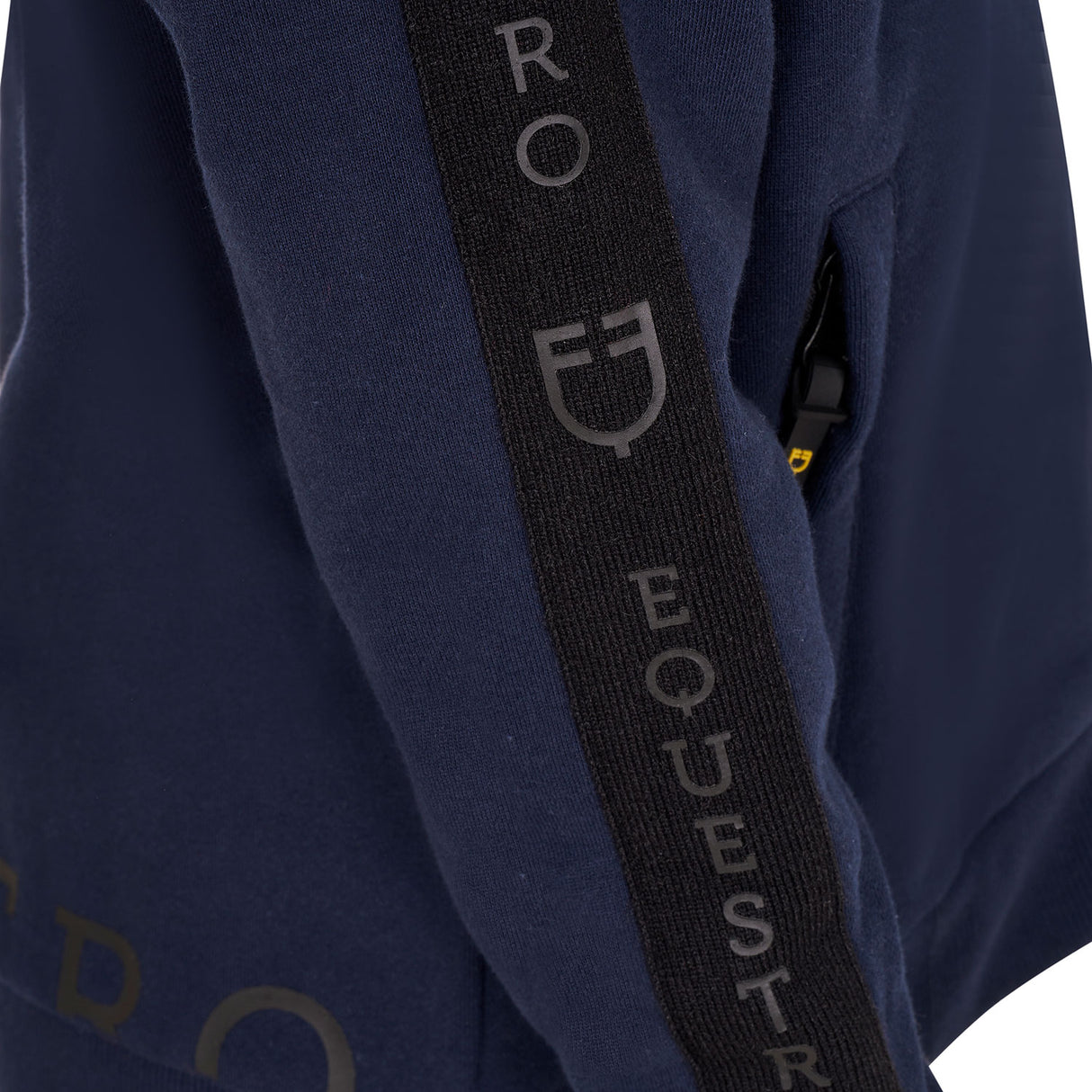 Felpa bambina full zip con pile interno navy Equestro