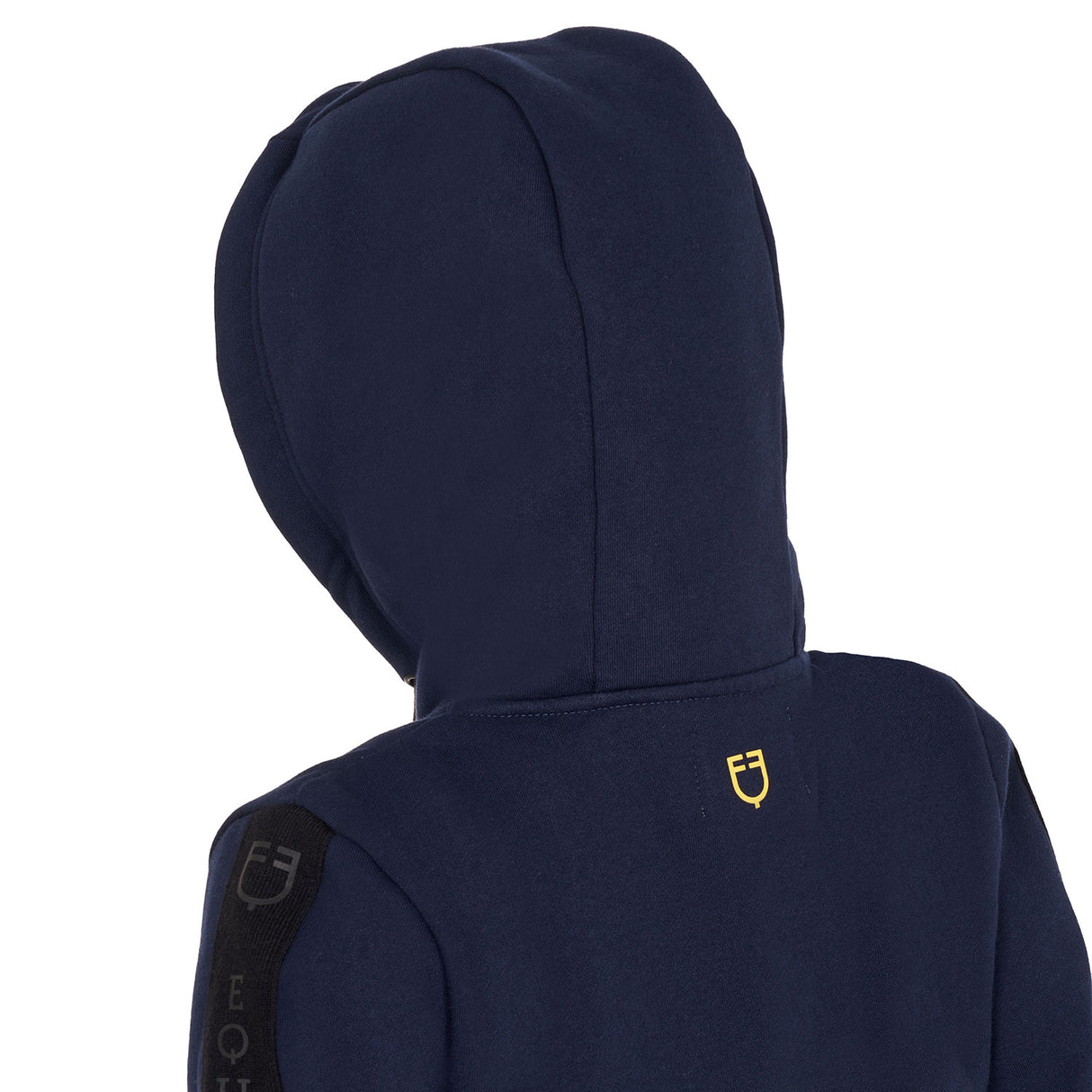 Felpa bambina full zip con pile interno navy Equestro