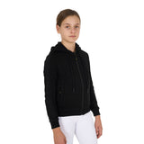 Felpa bambina full zip con pile interno Equestro nero