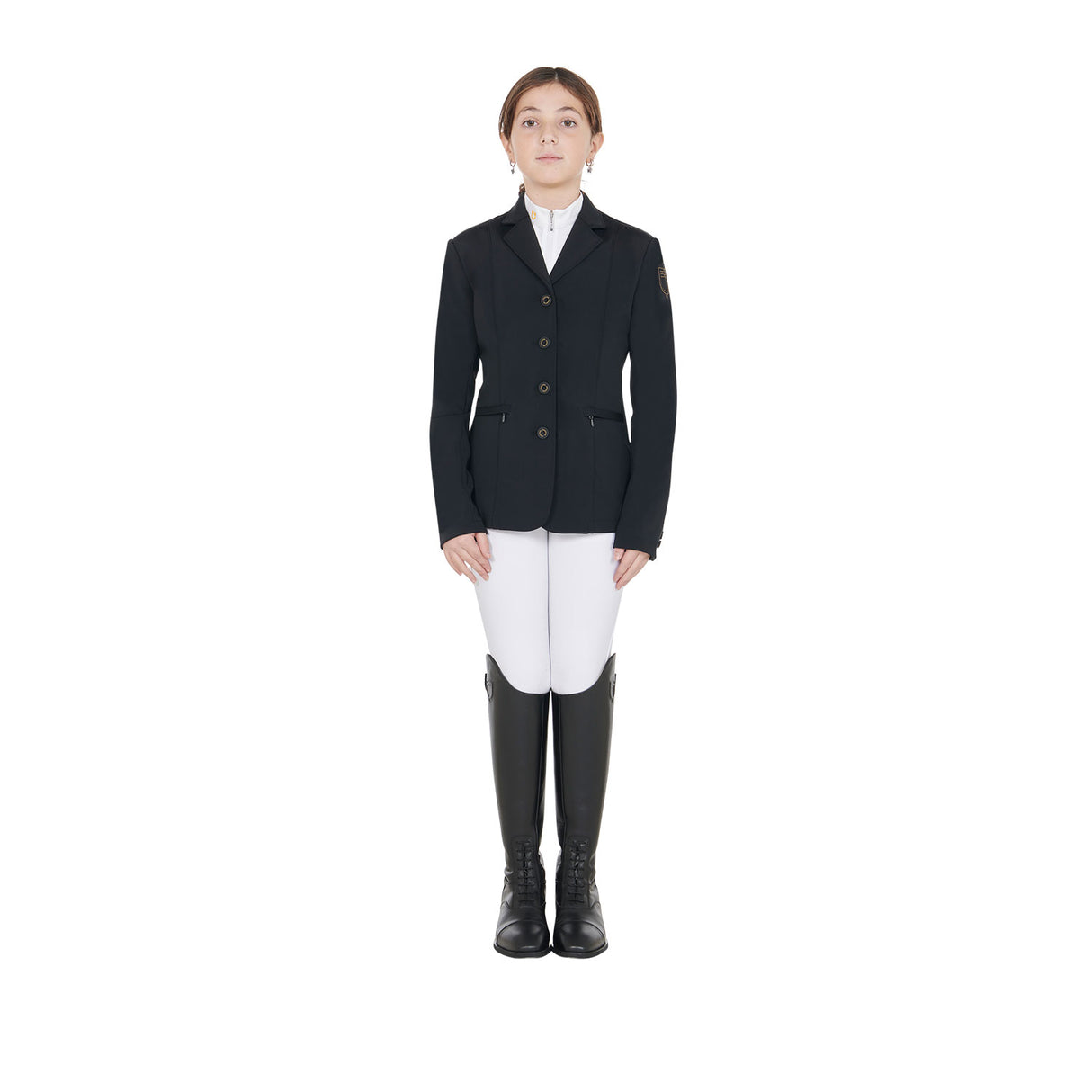 Giacca da gara bambini slim fit quattro bottoni Equestro