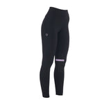 Leggins donna slim fit light tessuto elasticizzato con inserti lilla Equestro