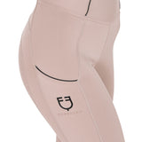 Leggings donna Equestro full grip con logo cameo rose