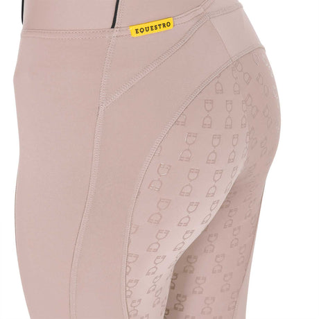 Leggings donna Equestro full grip con logo cameo rose