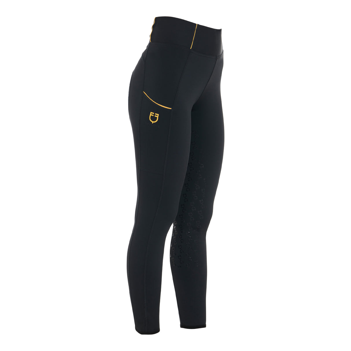 Leggings donna slip fit full Grip Equestro nero