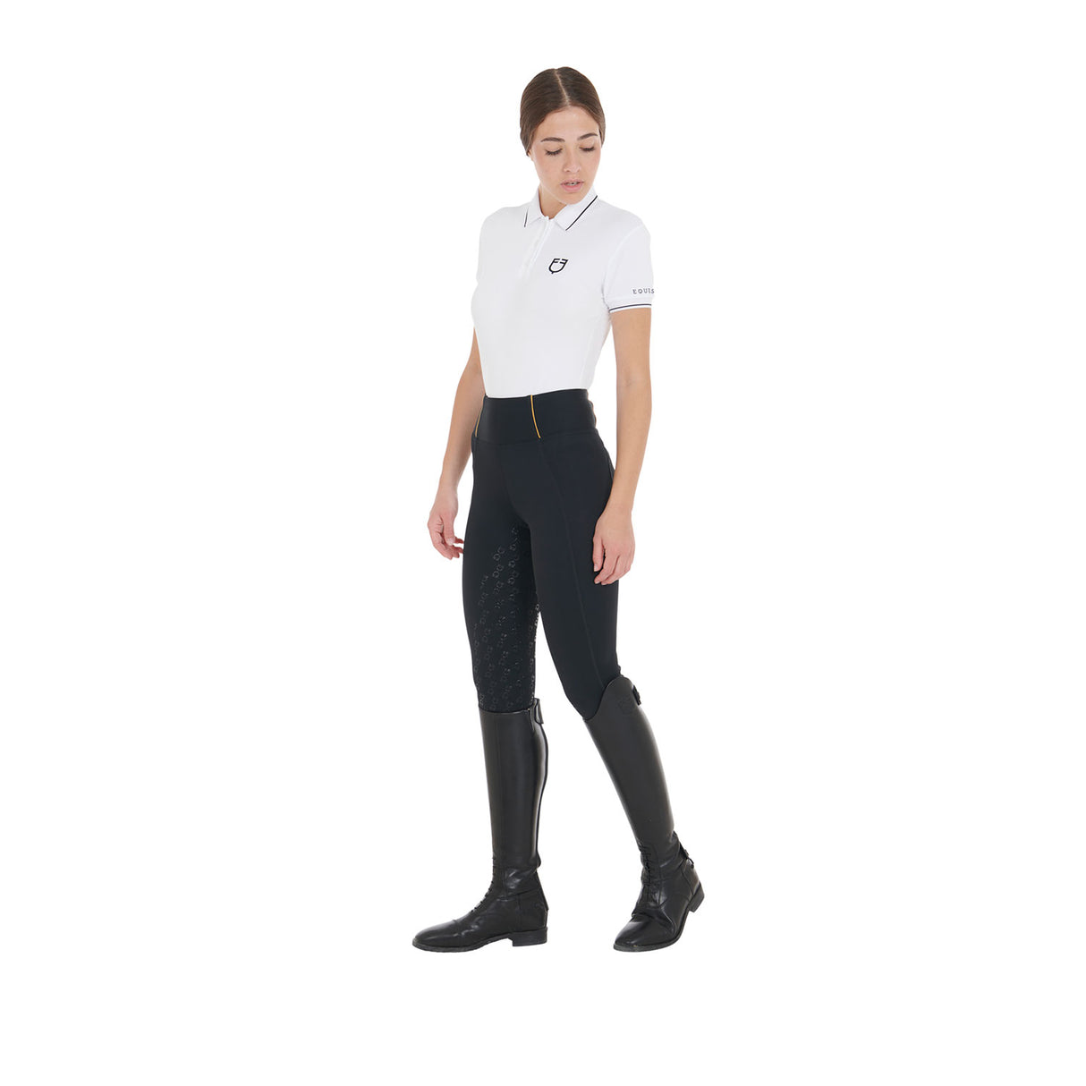 Leggings donna slip fit full Grip Equestro nero