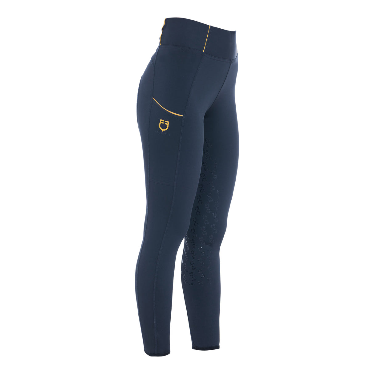 Leggings donna slip fit full Grip Equestro blu