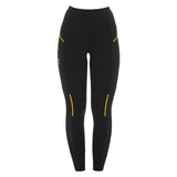 Leggings da donna slim fit in tessuto tecnico con full grip Equestro nero