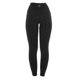 Leggings da donna slim fit in tessuto tecnico con full grip Equestro nero