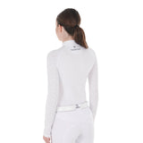 Polo donna slim fit da concorso con inserti in mesh Equestro