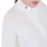 Polo donna slim fit da concorso con inserti in mesh Equestro