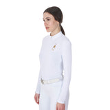 Polo donna da concorso manica lunga Equestro X FISE