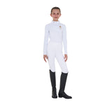 Polo bambina da concorso maniche lunghe Equestro X FISE