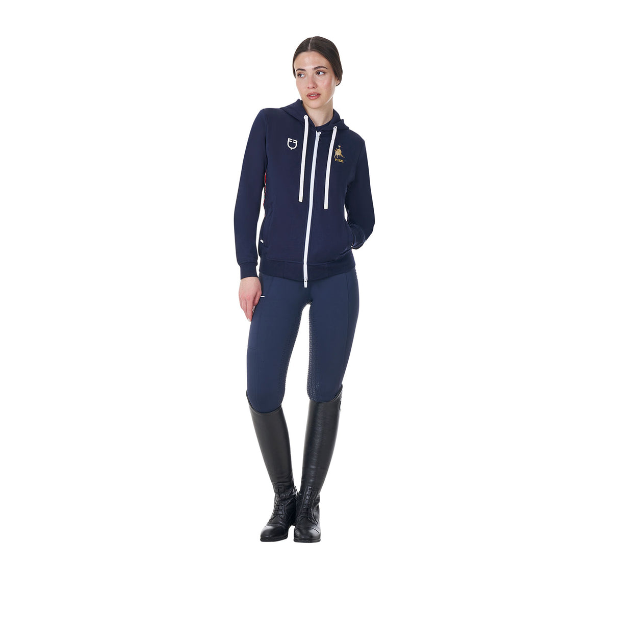 Felpa donna con cappuccio Equestro X FISE