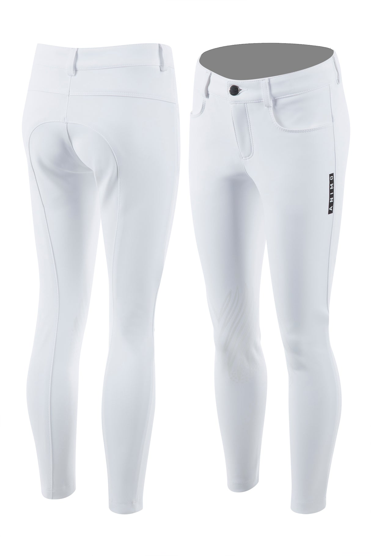 Pantalone da gara unisex da bambino modello Need 24S Animo bianco