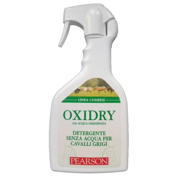 Detergente senza acqua per cavalli grigi OXYDRY Pearson flacone da 700 ml