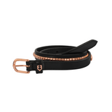 Cintura in cuoio con clincher rosa gold