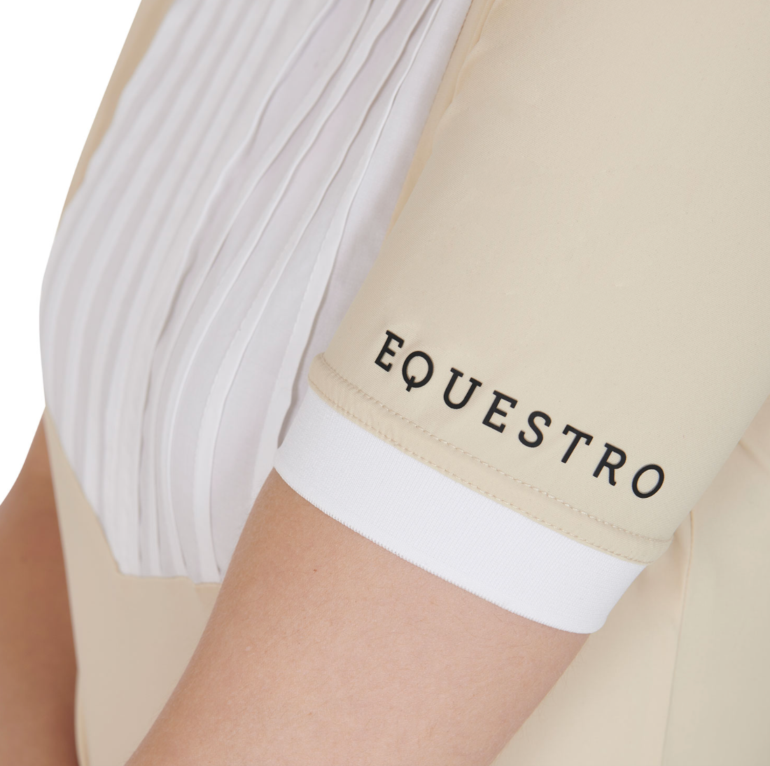 Polo donna slim fit cotone plissettato Equestro