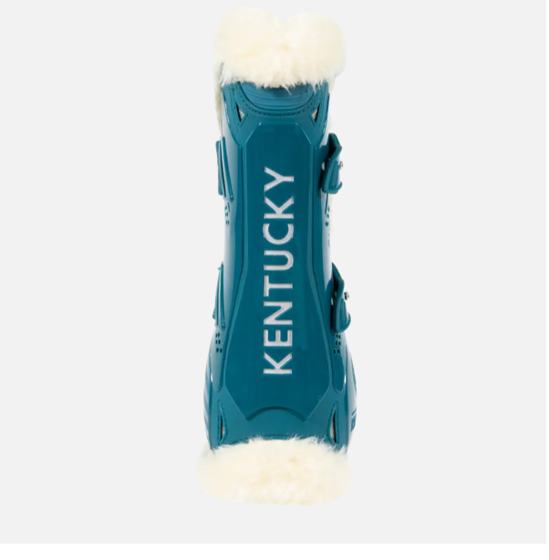 Stinchiere Kentucky vegan in pelle di pecora elastici in bambù verde petrolio