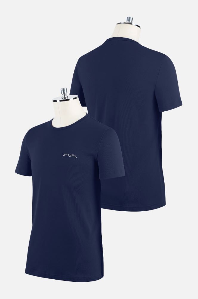T-shirt uomo mezza manica modello Calibano 24S Animo blu navy