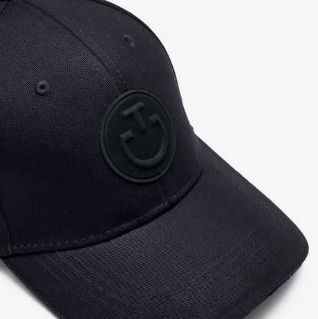 Cappellino con logo in silicone Cavalleria Toscana nero