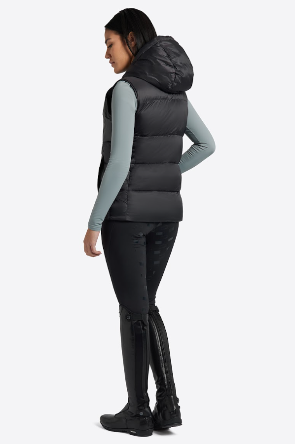 Gilet donna RG trapuntato in nylon nero