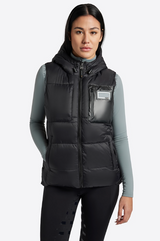 Gilet donna RG trapuntato in nylon nero