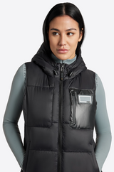 Gilet donna RG trapuntato in nylon nero