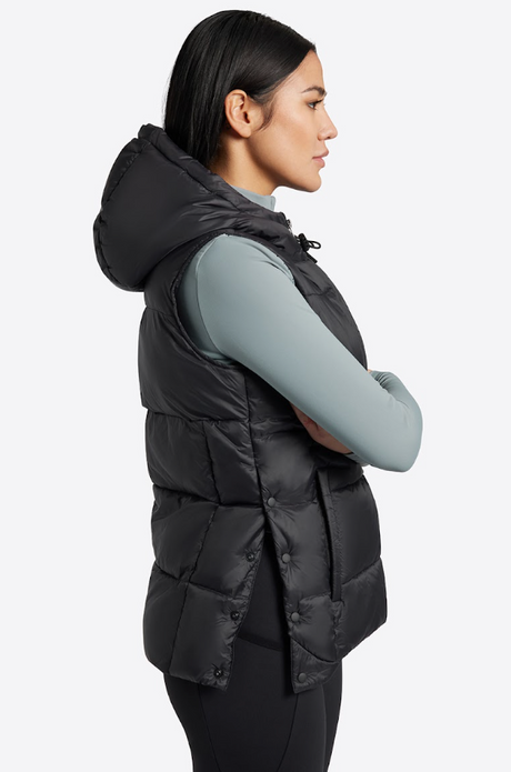 Gilet donna RG trapuntato in nylon nero