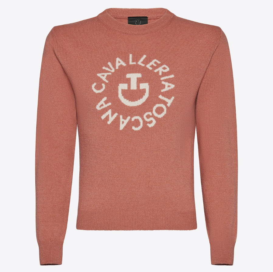 Maglione Cavalleria Toscana da Bambina in Cashmere rosa