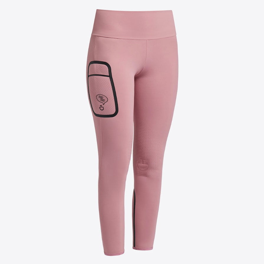 Leggings Cavalleria Toscana jumping da bambina grip al ginocchio e tasca laterale