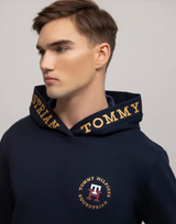 Felpa con cappuccio uomo Austin Logo desert sky Tommy Hilfiegr