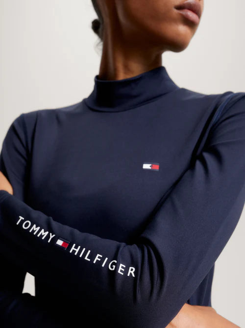 Maglia da allenamento donna con collo alto desert sky Tommy Hilfiger