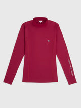 Maglia da allenamento donna con collo alto rouge Tommy Hilfiger